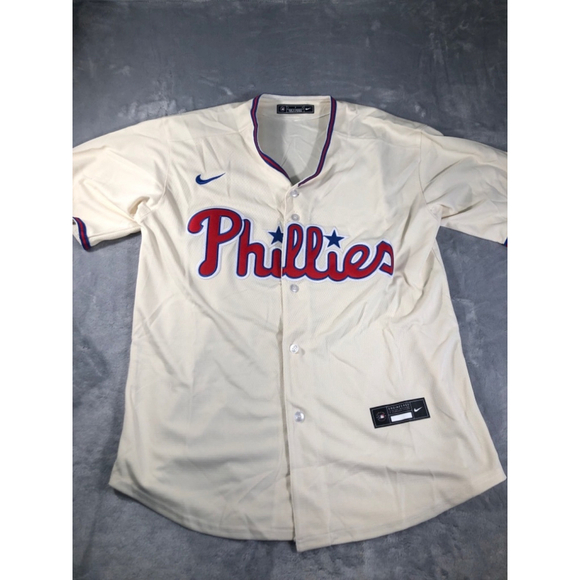Men’s 2024 Philadelphia Phillies Bryce Harper Cream Alt. Player Jersey large - Picture 1 of 4